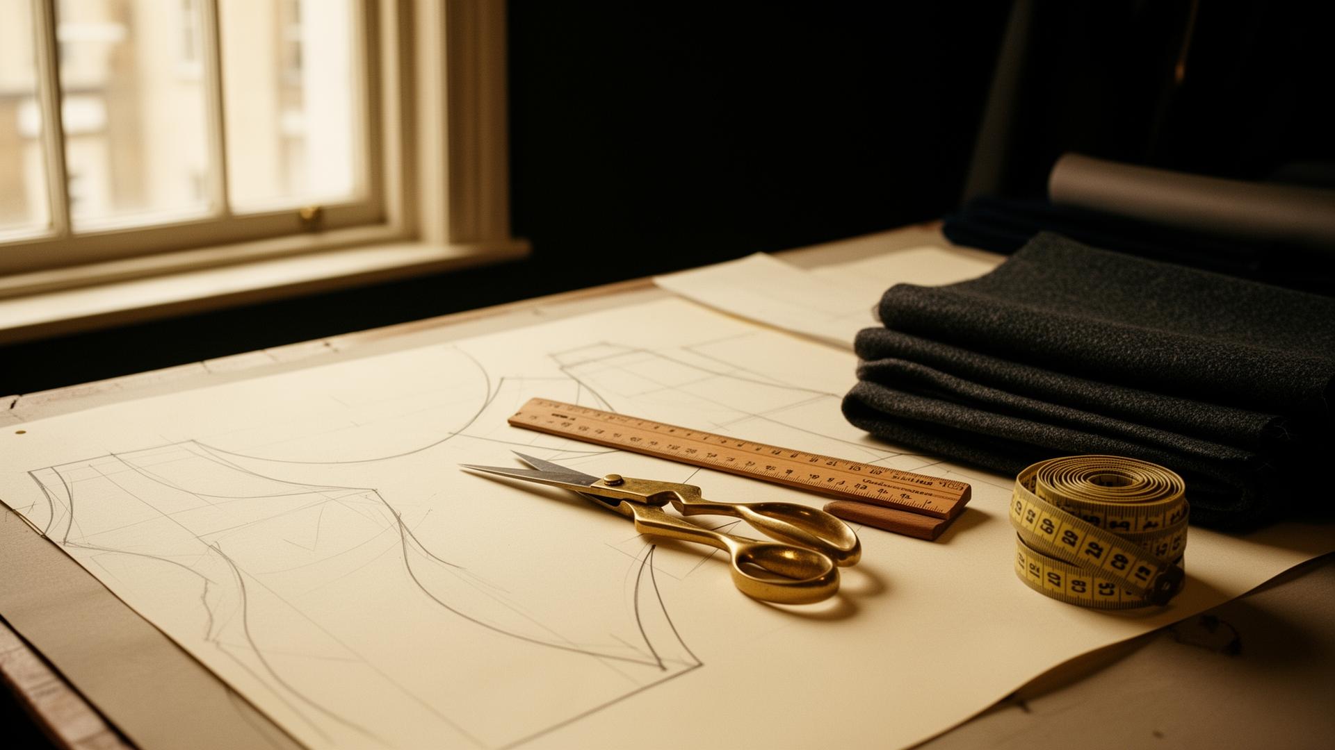 Pattern cutting at the Fashionwide studio